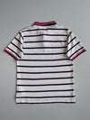 Tommy Hilfiger Striped Slim Fit Polo White Navy Red (XL)
