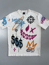 FSBN | Graffiti All-Over Print Tee | White (L)