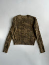 Vintage Polo Ralph Lauren Olive Cable Knit Sweater (S/M)