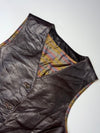 Vintage Genuine Leather Waistcoat Vest with Buckle Back – Dark Brown (S)