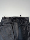 Highway 1 Black Leather Biker Pants (W:34)(L:46)