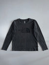 The North Face Easy Regular Fit Tonal Logo Long Sleeve T-Shirt — Charcoal Grey (S)