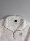 Blackyak | Cream White Fluffy Sherpa Fleece Zip-Up Jacket (S)