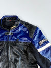 Vintage 90s Greyhound Moto Leather Racing Jacket |3M Scotchlite Reflective Leather Jacket (Padded) (L)