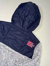 Superdry Mountain Fuji Storm Hybrid Fleece Zip Hoodie – Grey/Navy (S)