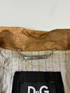 Vintage 2000s D&G Dolce & Gabbana Tan Leather Utility Jacket (XL)