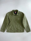 Dickies Quilted-Lined Canvas Work Jacket — Washed Olive Green (L)