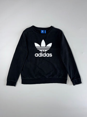 Adidas Originals | Black Big Trefoil Sweatshirt | (S)