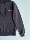 Vintage Supreme Big Logo Black Pullover Hoodie Made in USA (S)