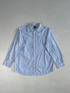 Tommy Hilfiger Light Blue Long Sleeve Shirt – Striped Collar Lining, Chest Pocket (M)