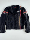 Vintage Spyke Black Racing Stripe Motorcycle Jacket (S)