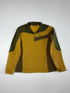 Black Yak Colour Block Half-Zip Fleece Pullover – Mustard & Olive (L)