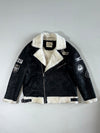 Coincos “Bad Boy” Patch Shearling (Furr Inside) Biker Jacket (M)