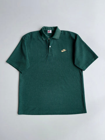 Nike Airliner Polo Nike Airliner Vintage Ribbed Polo Shirt Green (Xl)