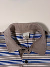 Nike Y2K Striped Pocket Polo, Grey/Blue, Made in Hong Kong (L)