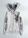 Harley-Davidson Tattoo Dagger Heart Zip Hoodie – Y2K Grey Script(S)