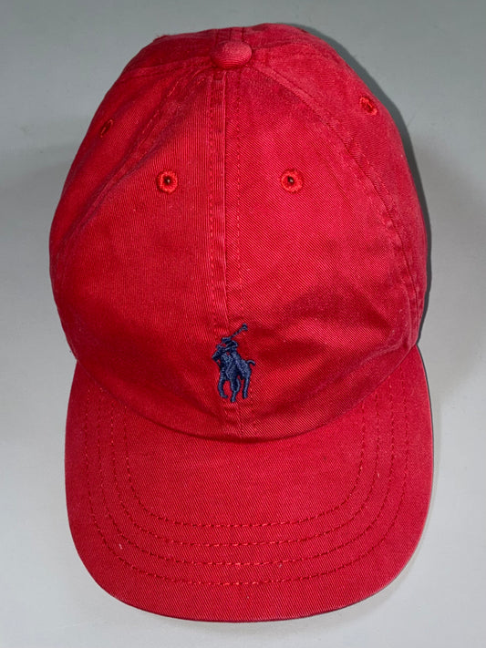 Polo Ralph Lauren Cap – Red with Navy Pony 4-7 one size (Adjustable)