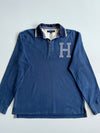 Tommy Hilfiger H Logo Rugby Polo Shirt Long Sleeve – Navy (L)