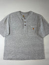 Carhartt Original Fit Heather Grey Pocket Henley T-Shirt (M/S)
