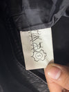 Vintage Black Real Leather 5-Pocket Straight Pants (W:34)(L:44)