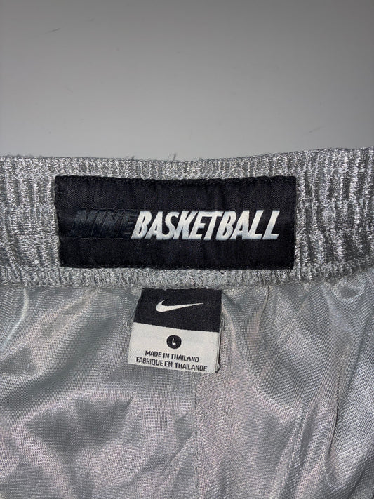 Nike Basketball Silver Metallic Mesh Shorts (W:34) (L:23)