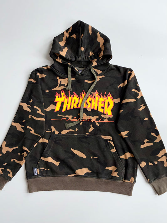 Thrasher Flame Logo Camo Hoodie – Skate Streetwear | (S)