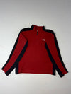 The North Face Vintage Red & Black Quarter-Zip Fleece Pullover (M)