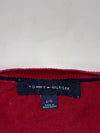 Tommy Hilfiger Flag Logo Sweater  Burgundy Colorblock (L)