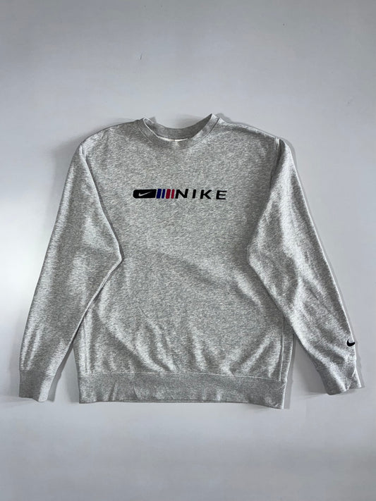 Nike | Vintage Big Logo Crewneck Sweatshirt | Grey Melange |(XL)