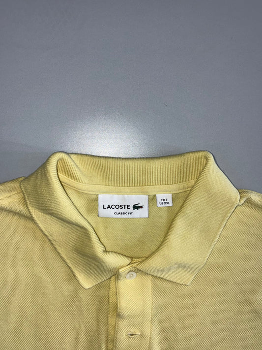 Lacoste Vintage Butter Yellow Polo T-Shirt (2XL)