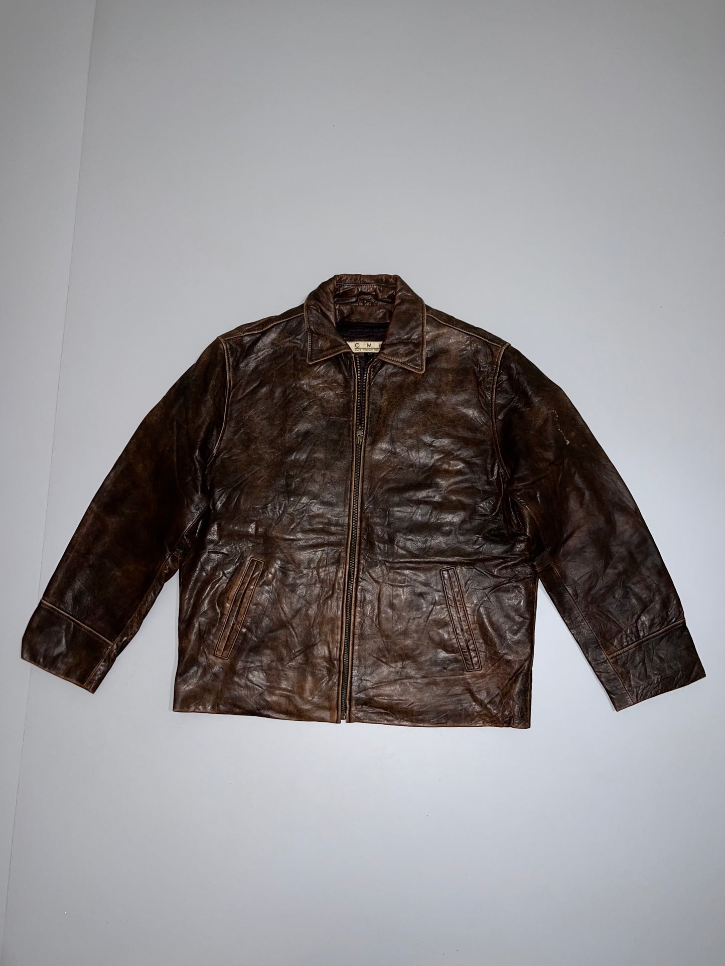 ZSuper Premium Rare Vintage Original Leather Jacket (L/XL)
