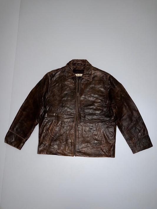 ZSuper Premium Rare Vintage Original Leather Jacket (L/XL)