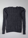 Polo Ralph Lauren Cable Knit Crewneck Sweater – Charcoal Grey (M)