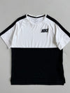 Nike Dri-Fit White Black Colorblock Tee (M)