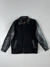 Canada Sportswear Black Wool & Leather (Sleeve) Varsity Jacket (L)
