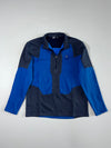 Black Yak Royal Blue & Charcoal Colourblock Half-Zip Fleece Pullover (M)