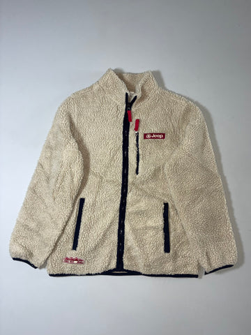 Jeep Cream Sherpa Fleece Zip Jacket  (S)