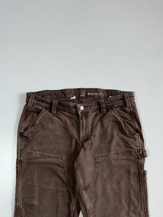 Carhartt Original Fit Brown Double-Knee Pants (W:36|L:38)