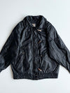 Greg Bell Vintage Black Leather Utility Bomber Jacket(XL)