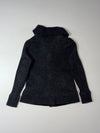 Polo Ralph Lauren “P” Varsity Patch Shawl Collar Cardigan – Charcoal (XXS)