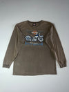 Vintage Harley-Davidson Longhorn Grand Prairie TX Brown Long Sleeve Tee  (XL)