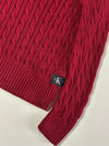Calvin Klein Jeans Burgundy Cable Knit Sweater (S)