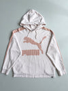 Puma Big Cat Logo Pastel Pink Embroidered Hoodie | Size (2XL)