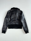 Vintage Conbipel Black Leather Bomber Jacket (S)