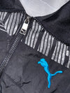 Puma Colorblock Track Jacket – Black/White with Blue Graphic (XS)