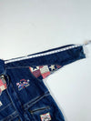 Vintage Jeno Dark Wash Patchwork Americana Denim Jacket (L)