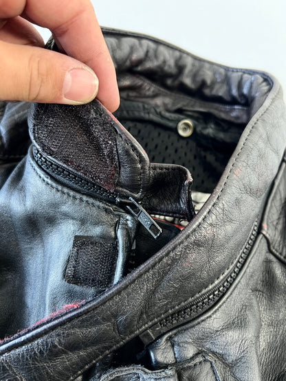 ZFirst Gear By Hein Gericle Original Pure Heavy Original Leather Riding Jacket (Ultra Rare) Padded (M)