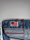 True Religion Billy Giant Big T Distressed Bootcut Jeans (W:34) (L:40)