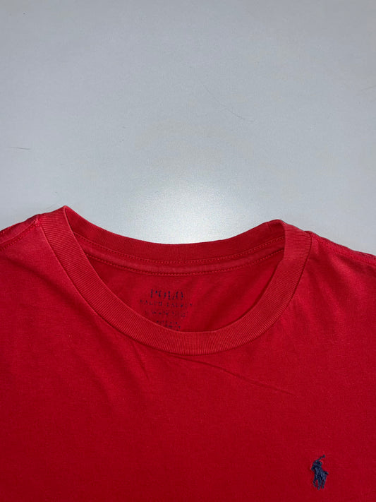 Polo Ralph Lauren Red Crewneck Tee – Navy Pony (S)