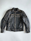 Vintage Cafe Racer Pure Leather Paded Racing Jacket (M)